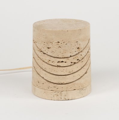 Mid-Century Travertine Table Lamp attributed to Giuliano Cesari for Sormani, Italy, 1970s-LYQ-1813207