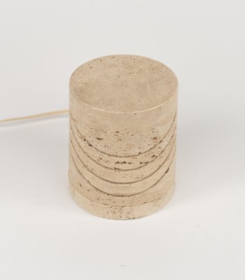 Mid-Century Travertine Table Lamp attributed to Giuliano Cesari for Sormani, Italy, 1970s-LYQ-1813207