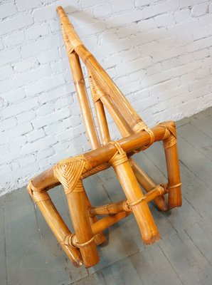 Mid-Century Triangle Bamboo Chair, 1950s-QFD-885508