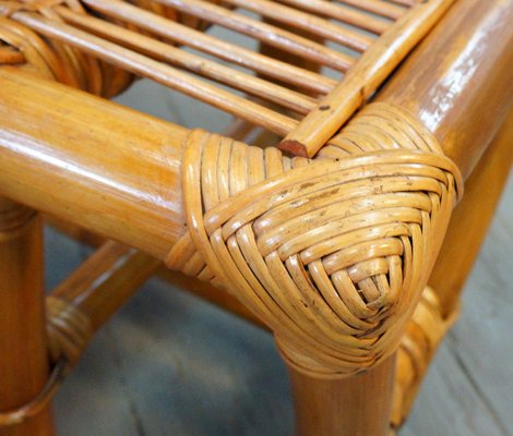 Mid-Century Triangle Bamboo Chair, 1950s-QFD-885508