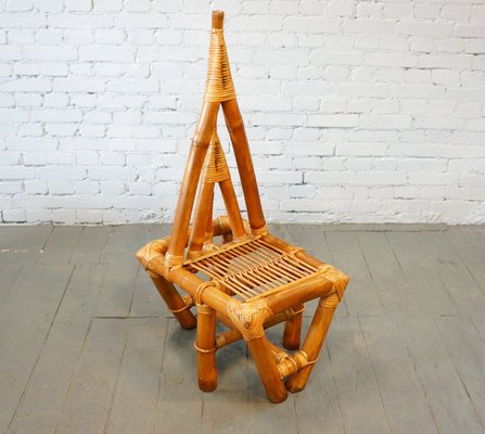 Mid-Century Triangle Bamboo Chair, 1950s-QFD-885508