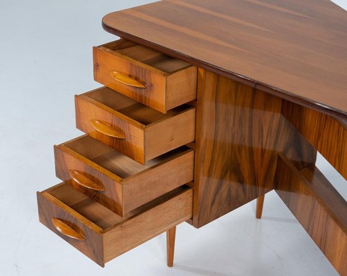 Mid-Century Triangular Desk with Drawers, 1960s-FGA-2042654