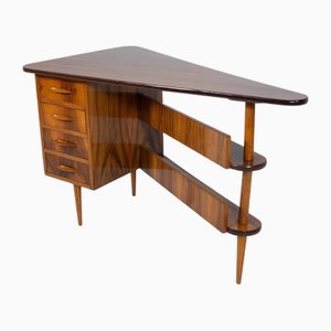 Mid-Century Triangular Desk with Drawers, 1960s-FGA-2042654