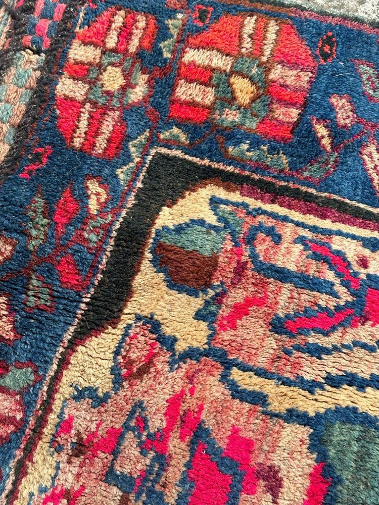 Mid-Century Tribal Afshar Bag Face Rug, 1940s