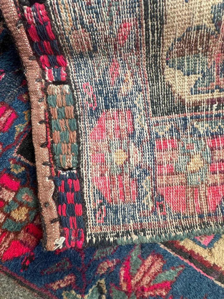 Mid-Century Tribal Afshar Bag Face Rug, 1940s