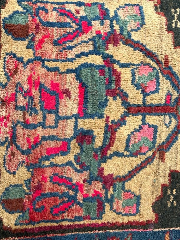 Mid-Century Tribal Afshar Bag Face Rug, 1940s