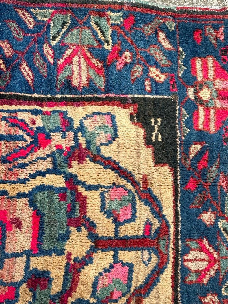 Mid-Century Tribal Afshar Bag Face Rug, 1940s