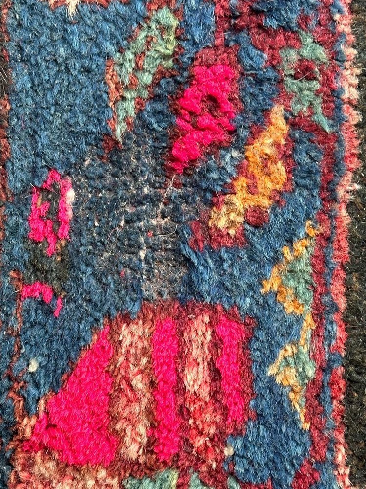 Mid-Century Tribal Afshar Bag Face Rug, 1940s