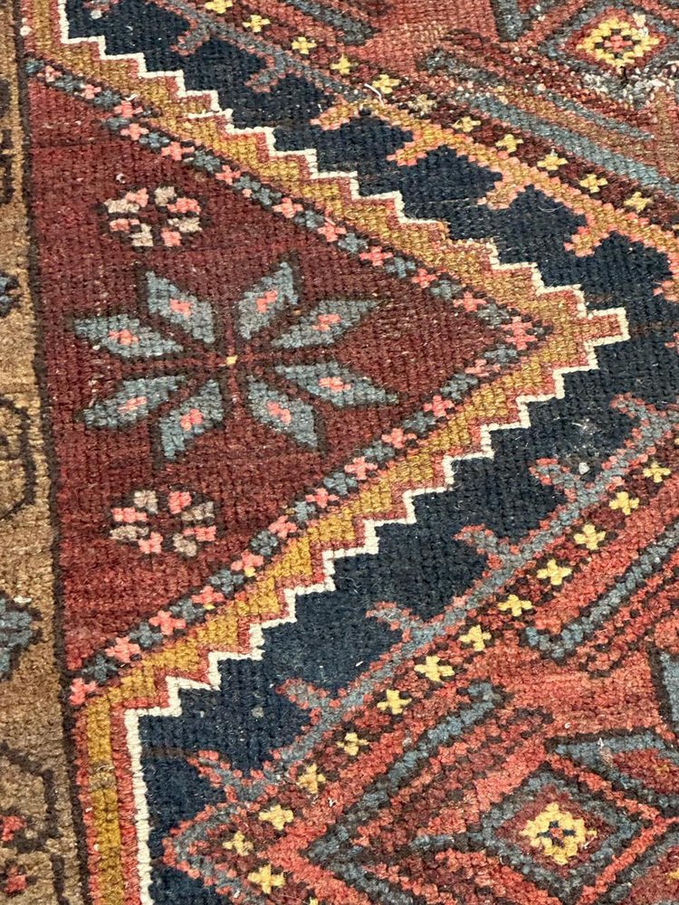 Mid-Century Tribal Kurdish Rug, 1940s