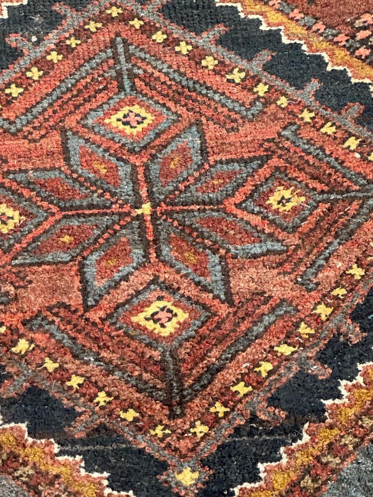 Mid-Century Tribal Kurdish Rug, 1940s