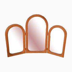 Mid-Century Triple Mirror in Bamboo-TCS-1306260