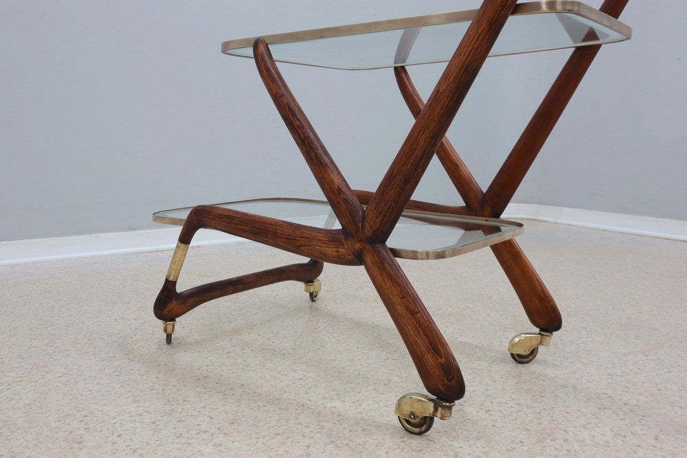 Mid-Century Trolley Bar Cart from De Baggis, 1950s