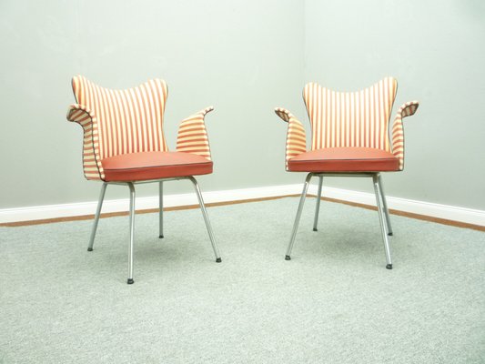 Mid-Century Tubular Steel Armchairs from Fröscher, 1950s, Set of 2-UG-1286800