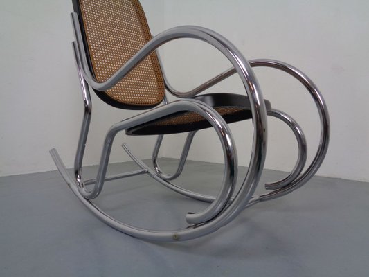 Mid-Century Tubular Steel & Mesh Rocking Chair, 1960s-RDW-909164