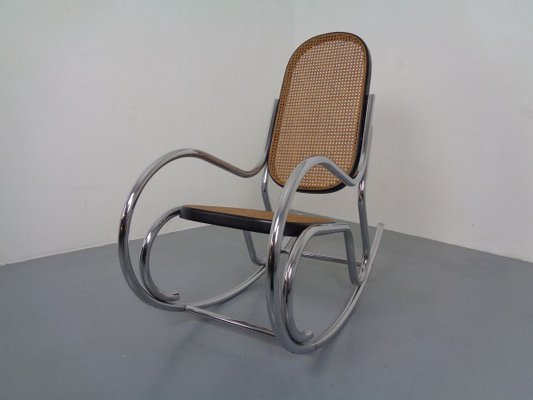 Mid-Century Tubular Steel & Mesh Rocking Chair, 1960s-RDW-909164