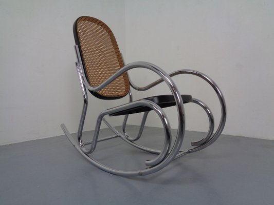 Mid-Century Tubular Steel & Mesh Rocking Chair, 1960s-RDW-909164