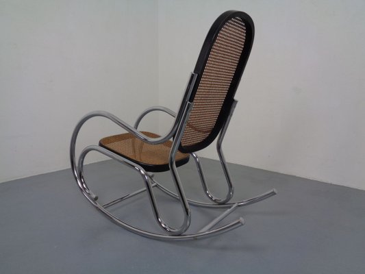 Mid-Century Tubular Steel & Mesh Rocking Chair, 1960s-RDW-909164