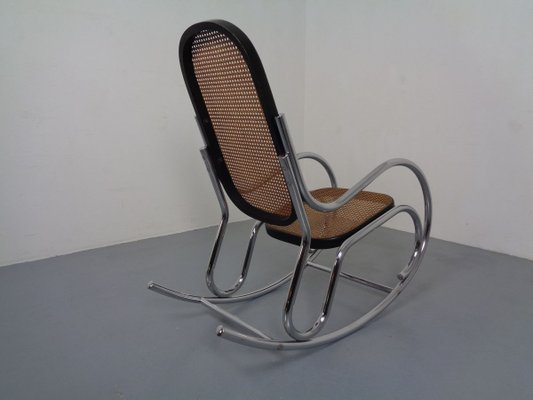 Mid-Century Tubular Steel & Mesh Rocking Chair, 1960s-RDW-909164