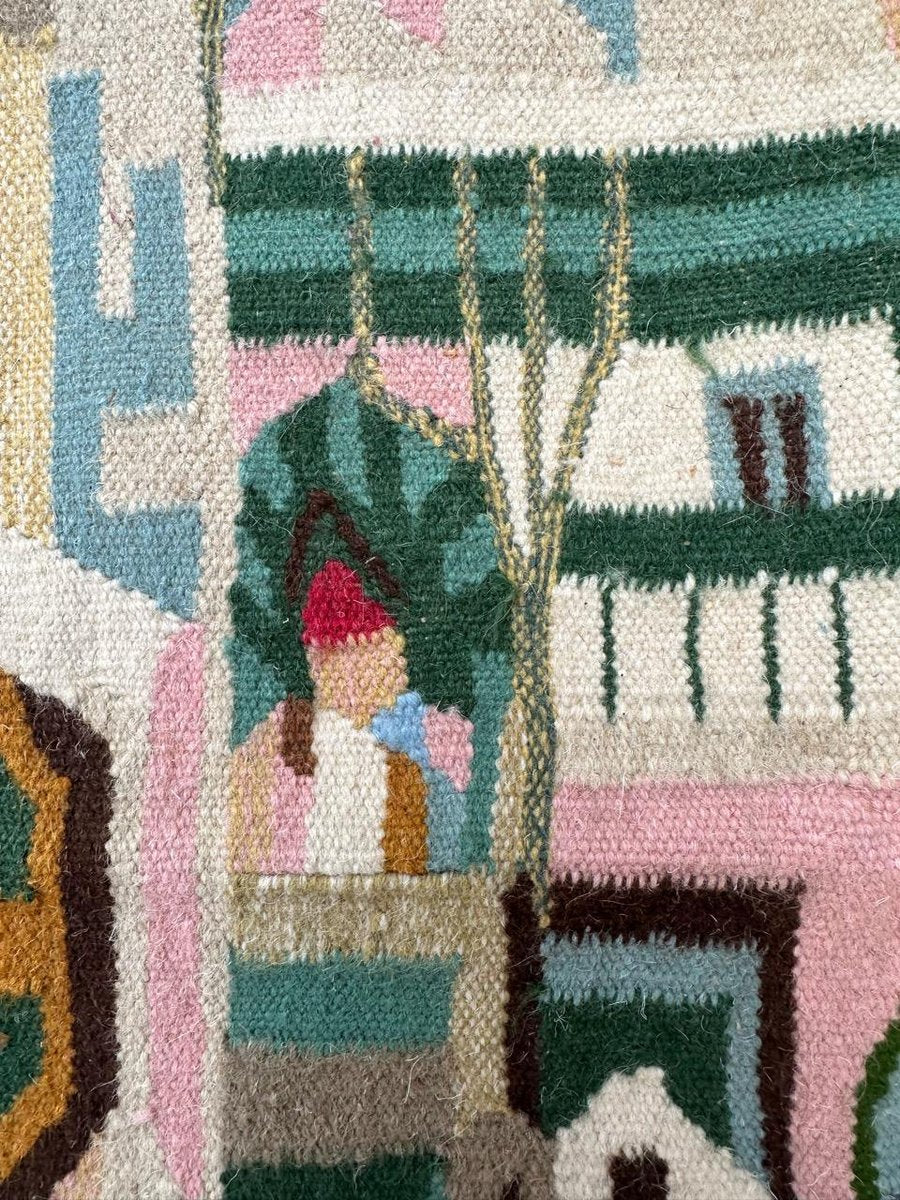 Mid-Century Tunisian Hand Woven Tapestry from Bobyrugs, 1960s