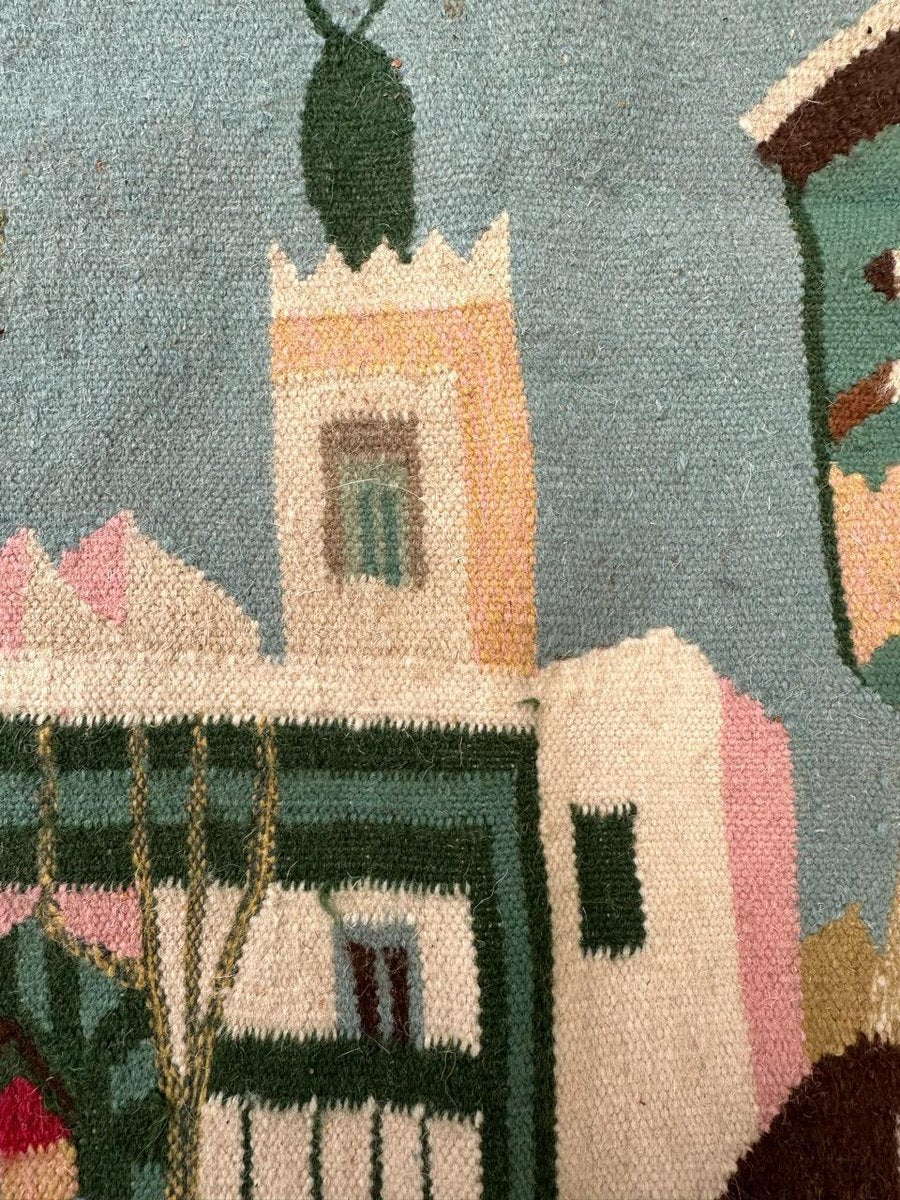 Mid-Century Tunisian Hand Woven Tapestry from Bobyrugs, 1960s