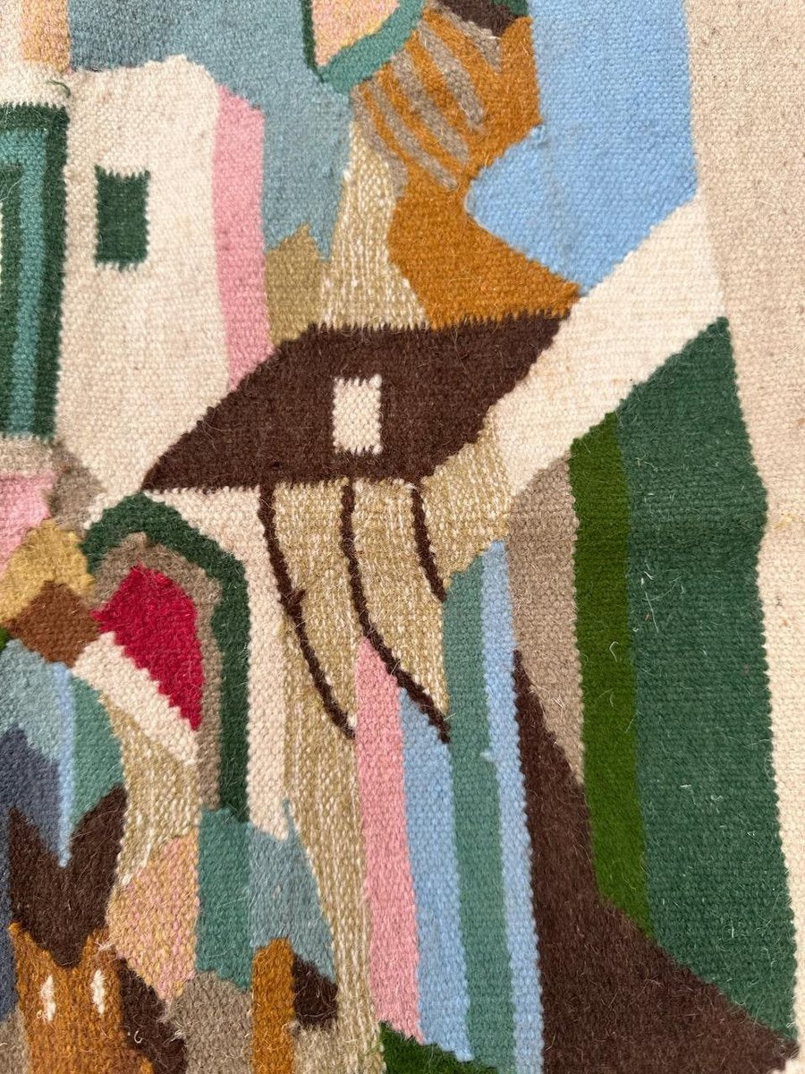 Mid-Century Tunisian Hand Woven Tapestry from Bobyrugs, 1960s