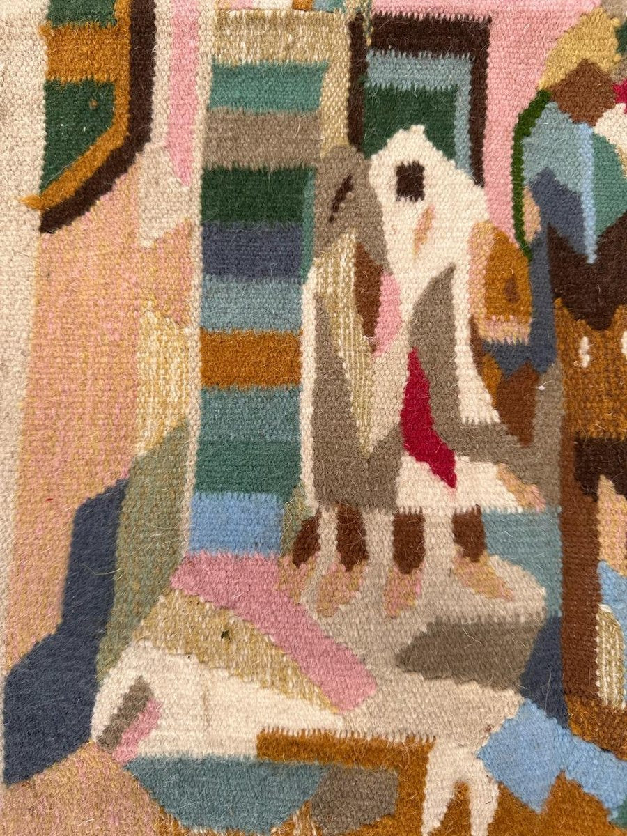 Mid-Century Tunisian Hand Woven Tapestry from Bobyrugs, 1960s