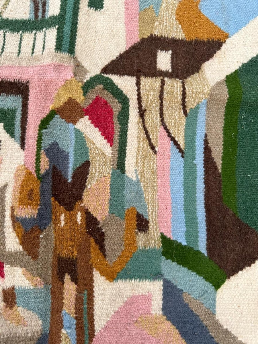 Mid-Century Tunisian Hand Woven Tapestry from Bobyrugs, 1960s