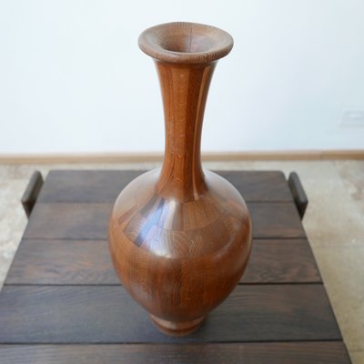 Mid-Century Turned Wood Vase by Maurice Bonami-JRP-702557