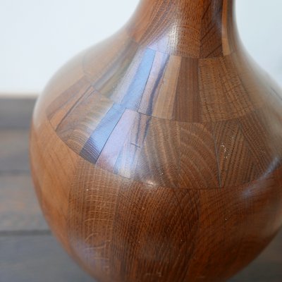 Mid-Century Turned Wood Vase by Maurice Bonami-JRP-702557