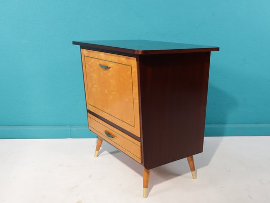 Mid-Century TV Cabinet with Bar, Germany, 1960s-DHT-1703854