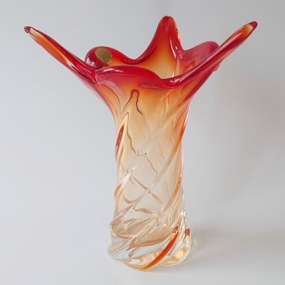 Mid-Century Twisted Murano Glass Vase, 1960s-BMM-1016548