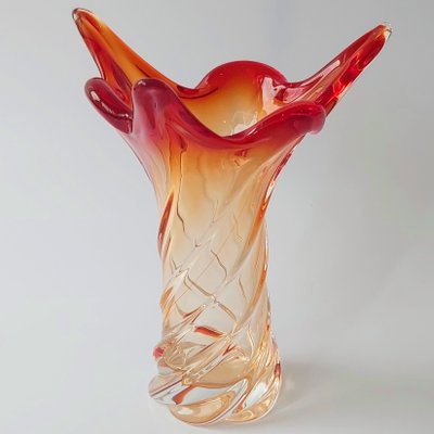 Mid-Century Twisted Murano Glass Vase, 1960s-BMM-1016548