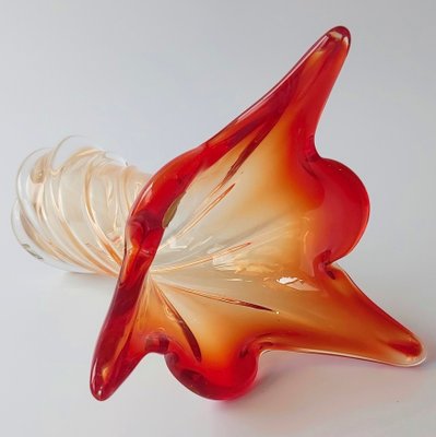 Mid-Century Twisted Murano Glass Vase, 1960s-BMM-1016548