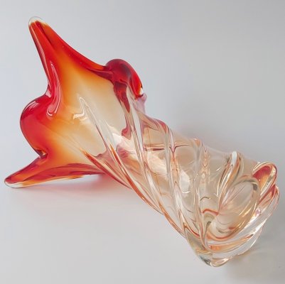 Mid-Century Twisted Murano Glass Vase, 1960s-BMM-1016548