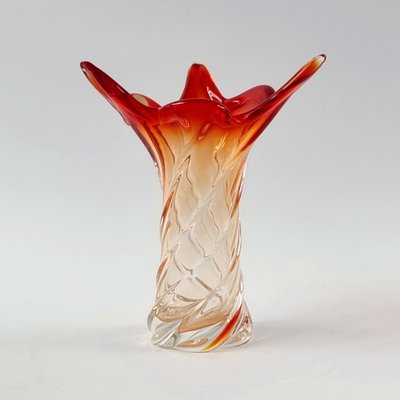 Mid-Century Twisted Murano Glass Vase attributed to Flavio Poli for Seguso, Italy, 1960s-BMM-1622325