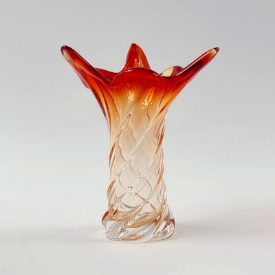 Mid-Century Twisted Murano Glass Vase attributed to Flavio Poli for Seguso, Italy, 1960s-BMM-1622325