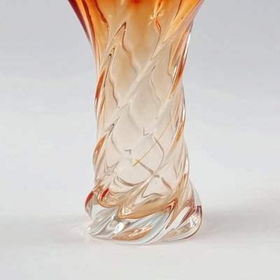 Mid-Century Twisted Murano Glass Vase attributed to Flavio Poli for Seguso, Italy, 1960s-BMM-1622325