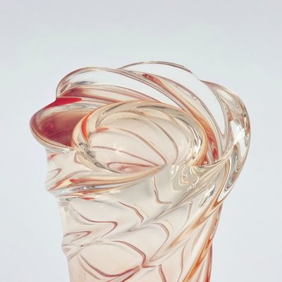 Mid-Century Twisted Murano Glass Vase attributed to Flavio Poli for Seguso, Italy, 1960s-BMM-1622325