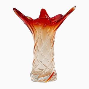 Mid-Century Twisted Murano Glass Vase attributed to Flavio Poli for Seguso, Italy, 1960s-BMM-1622325