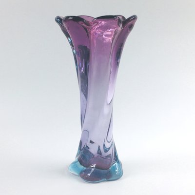 Mid-Century Twisted Murano Glass Vase from Made Murano Glass, 1960s-BMM-969956