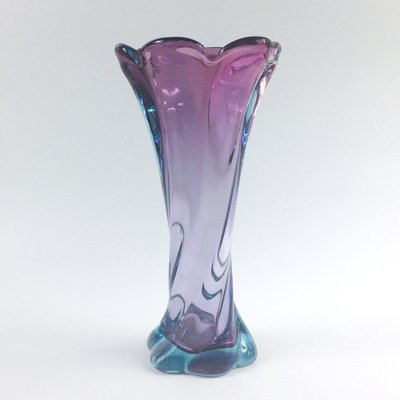 Mid-Century Twisted Murano Glass Vase from Made Murano Glass, 1960s-BMM-969956