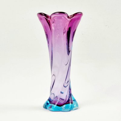 Mid-Century Twisted Murano Glass Vase, Italy, 1960s-BMM-1795766