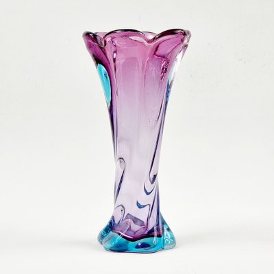 Mid-Century Twisted Murano Glass Vase, Italy, 1960s-BMM-1795766