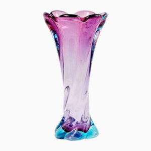 Mid-Century Twisted Murano Glass Vase, Italy, 1960s-BMM-1795766