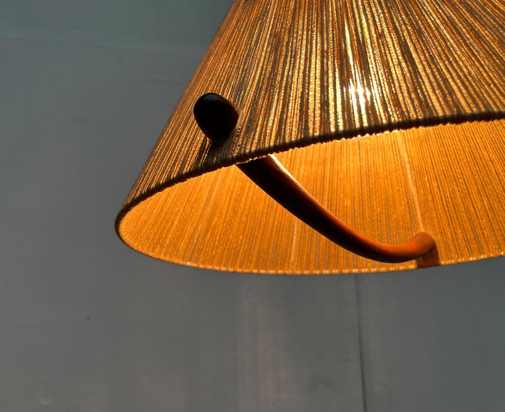 Mid-Century Type 324 Teak Pendant Lamp from Temde, 1960s