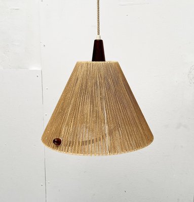 Mid-Century Type 324 Teak Pendant Lamp from Temde, 1960s