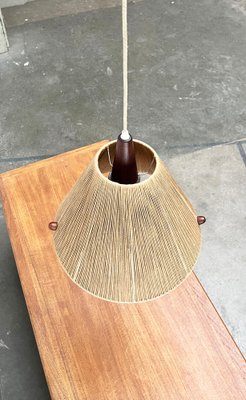 Mid-Century Type 324 Teak Pendant Lamp from Temde, 1960s