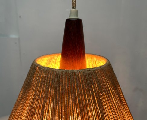 Mid-Century Type 324 Teak Pendant Lamp from Temde, 1960s-UAH-1720889