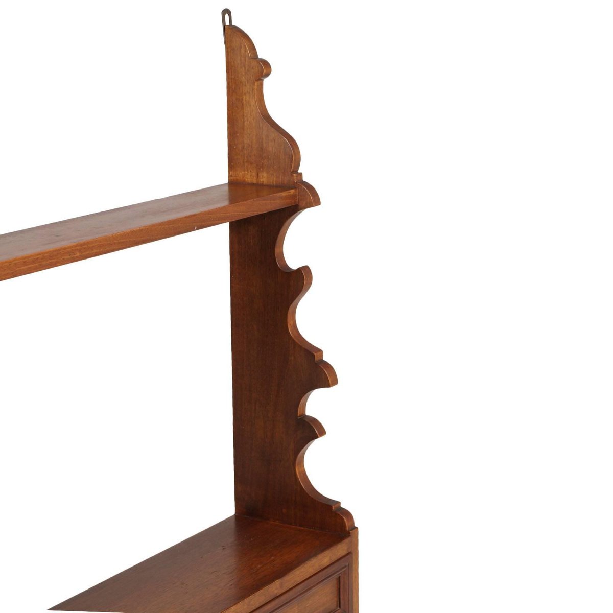 Mid-Century Tyrolean Hanging Plate Rack in Walnut