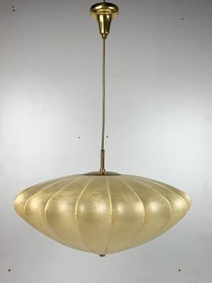 Mid-Century UFO Cocoon Hanging Lamp with Brass by Achille Castiglioni, 1960s-BHG-2014800